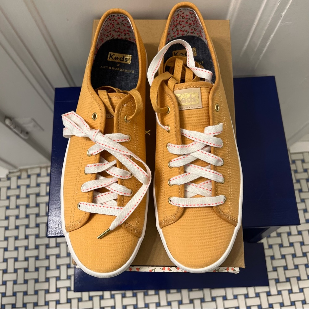 New Keds X Anthropologie Kickstart Seed Street Yellow Size 10 Shoes Sneakers